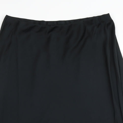 Marks and Spencer Womens Black Polyester Swing Skirt Size 18