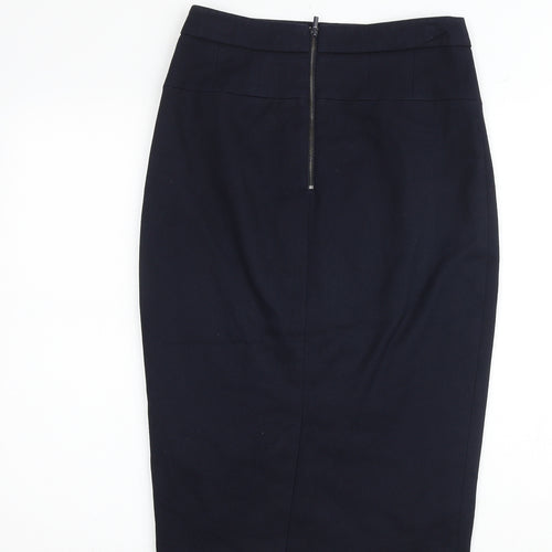 NEXT Womens Blue Polyester Straight & Pencil Skirt Size 8 Zip