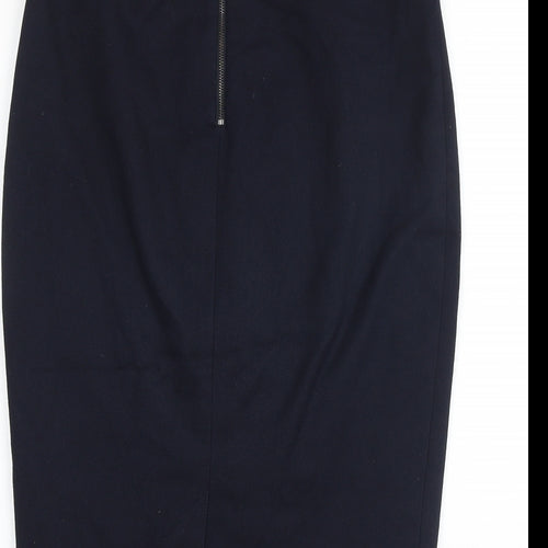 NEXT Womens Blue Polyester Straight & Pencil Skirt Size 8 Zip