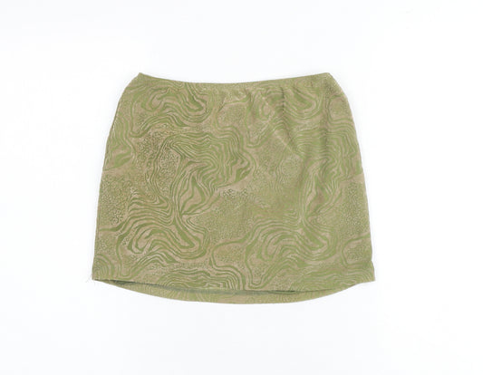 Motel Womens Multicoloured Geometric Polyester Mini Skirt Size S