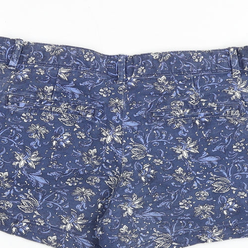 Gap Womens Blue Floral Cotton Mom Shorts Size 29 in Regular Zip