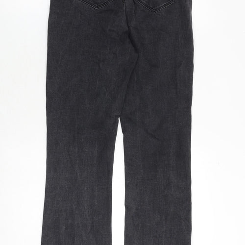 Per Una Womens Grey Cotton Straight Jeans Size 10 Regular Button