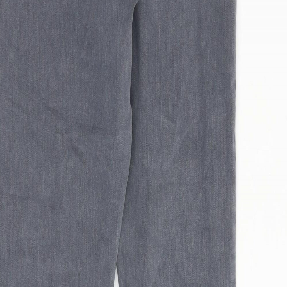 Topshop Womens Grey Cotton Skinny Jeans Size 30 in Regular Zip