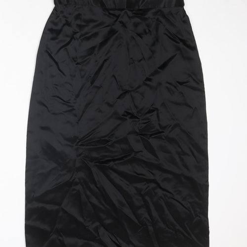 Top Lady Womens Black Acetate Straight & Pencil Skirt Size 18 Zip