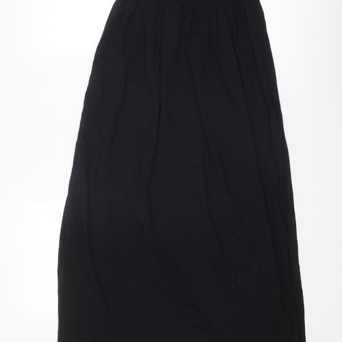 NEXT Womens Black Cotton Maxi Size 12 Off the Shoulder Pullover