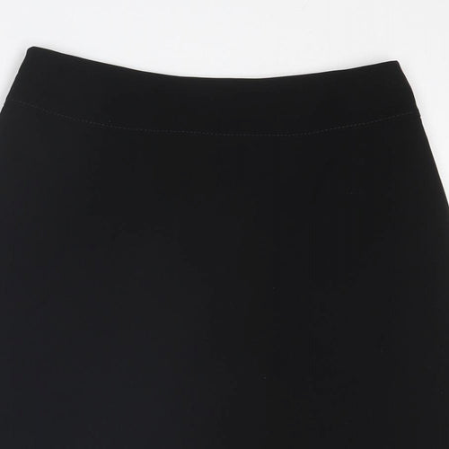 Marks and Spencer Womens Black Polyester A-Line Skirt Size 8