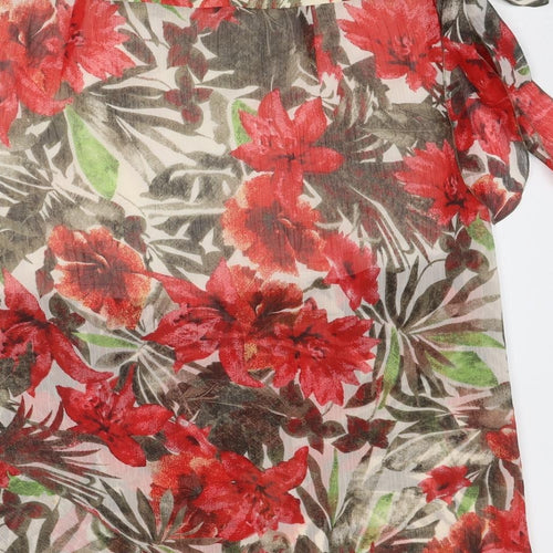 Gerry Weber Womens Multicoloured Floral Polyester A-Line Skirt Size 16 Zip