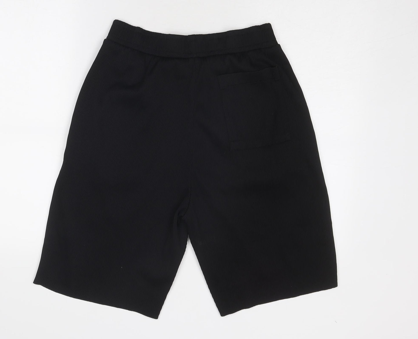 Bershka Womens Black Polyester Sweat Shorts Size M Regular Pull On