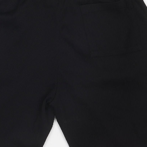 Bershka Womens Black Polyester Sweat Shorts Size M Regular Pull On
