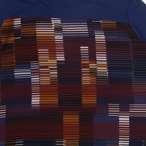 Silvia Mori Womens Multicoloured Geometric Polyester Basic Blouse Size 16 V-Neck
