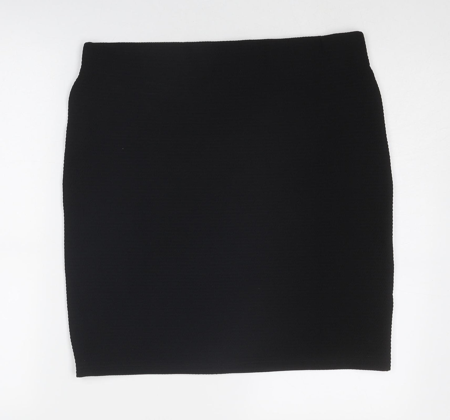 Dorothy Perkins Womens Black Polyester A-Line Skirt Size 14