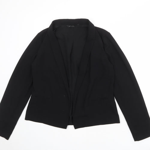New Look Womens Black Polyester Jacket Blazer Size 12 - Open