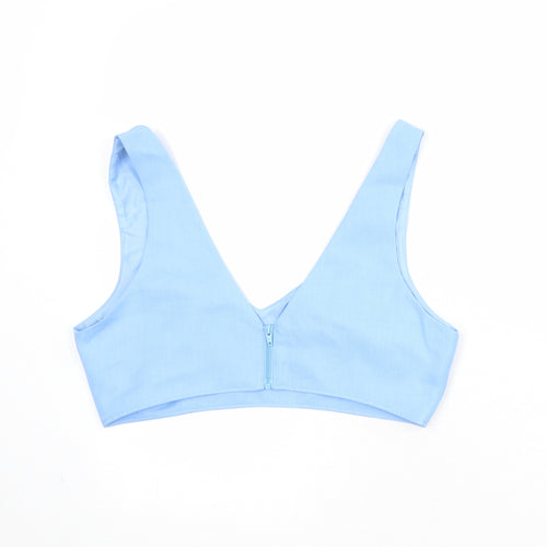 ASOS Womens Blue Polyester Basic Blouse Size 12 V-Neck - Bralette