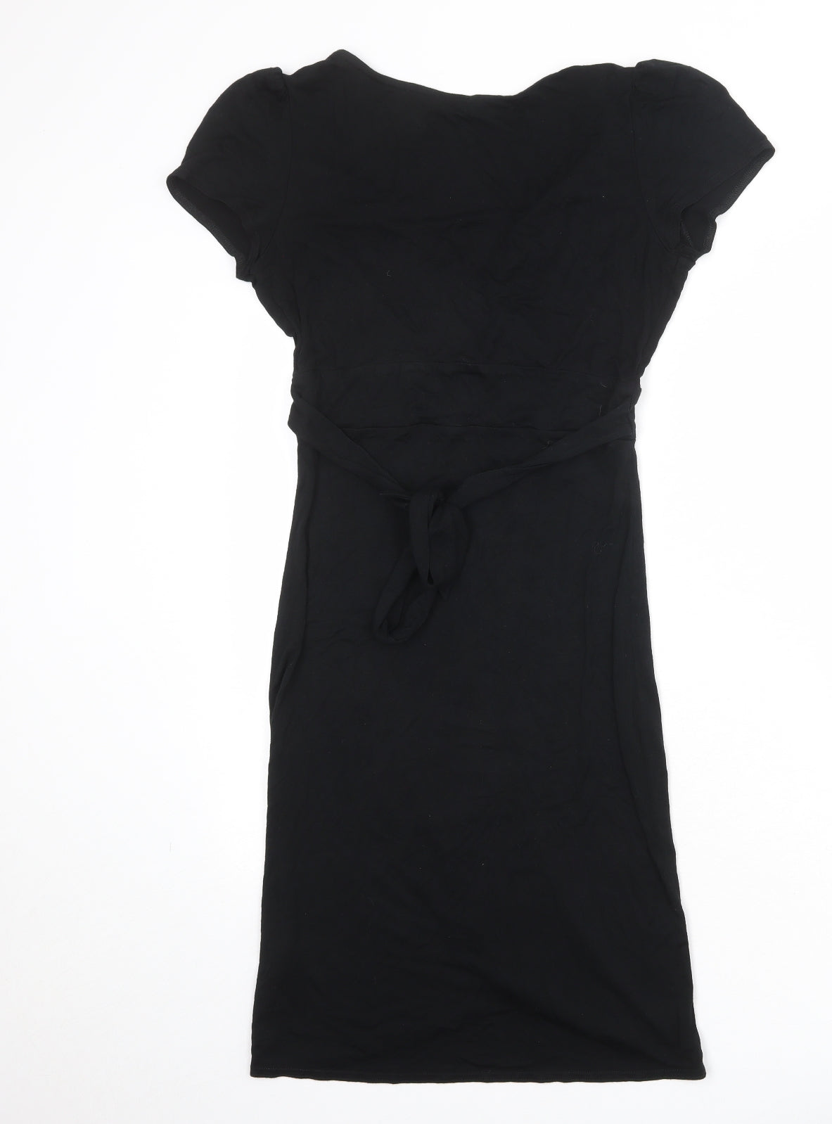 Dorothy Perkins Womens Black Viscose Shift Size 10 V-Neck Pullover