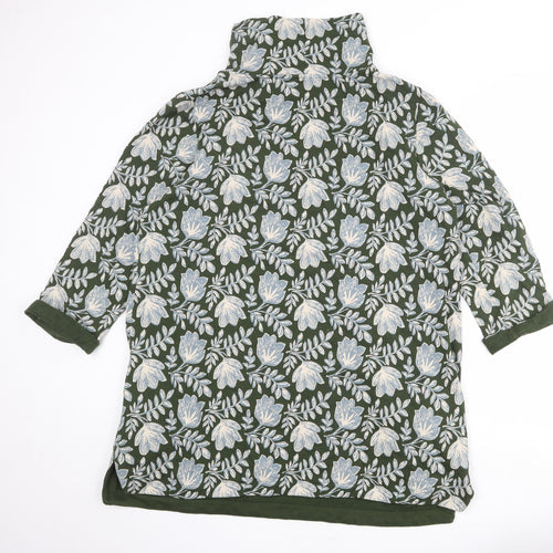 Seasalt Womens Green Floral Cotton Pullover Sweatshirt Size 20 Pullover