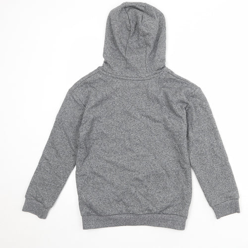 Marks and Spencer Boys Grey Cotton Pullover Hoodie Size 9-10 Years Pullover