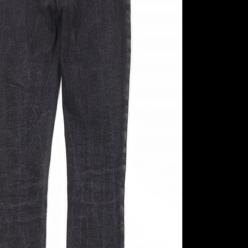 New Look Womens Grey Cotton Skinny Jeans Size 10 Regular Zip