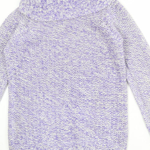BHS Womens Purple Roll Neck Acrylic Pullover Jumper Size 12
