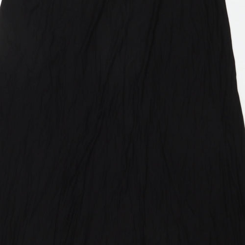 NEXT Womens Black Viscose Peasant Skirt Size 16 Button