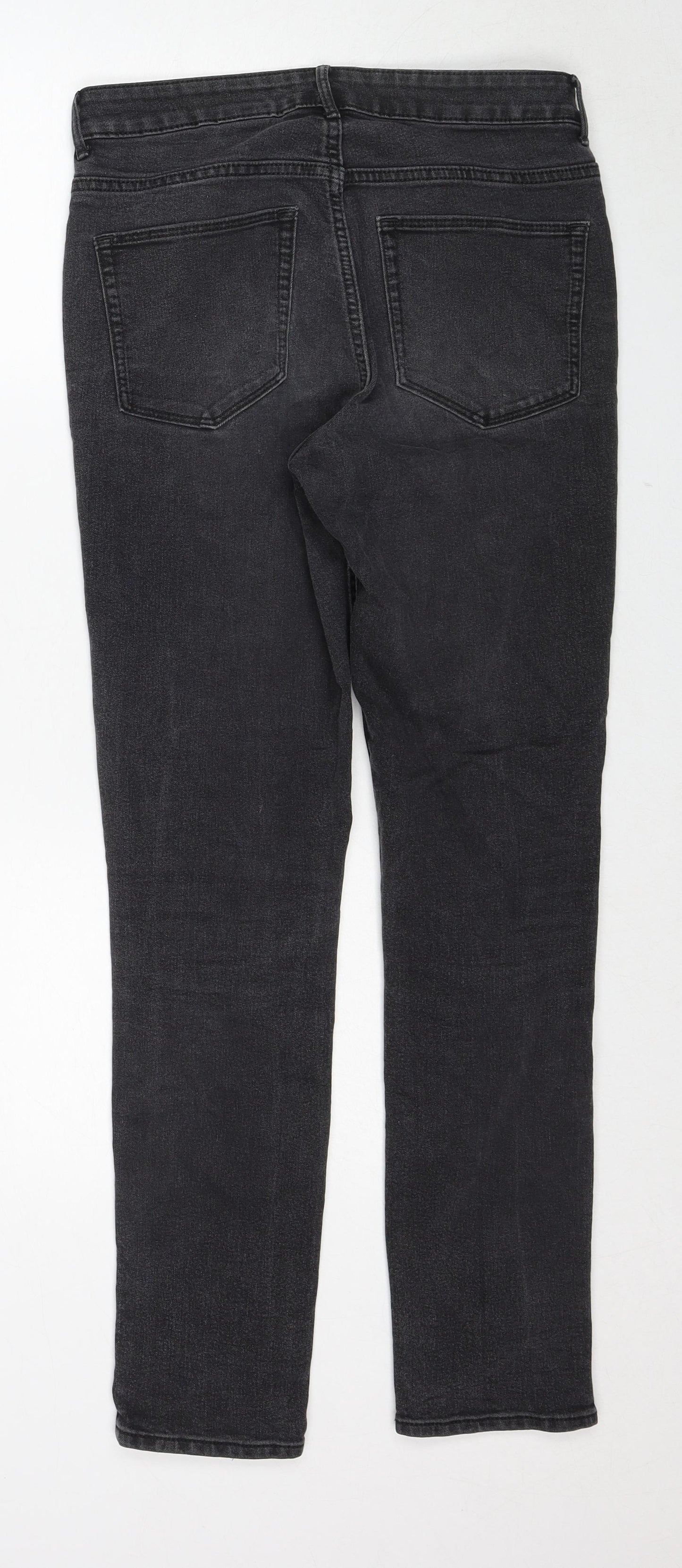 H&M Womens Black Cotton Skinny Jeans Size 29 in Regular Zip