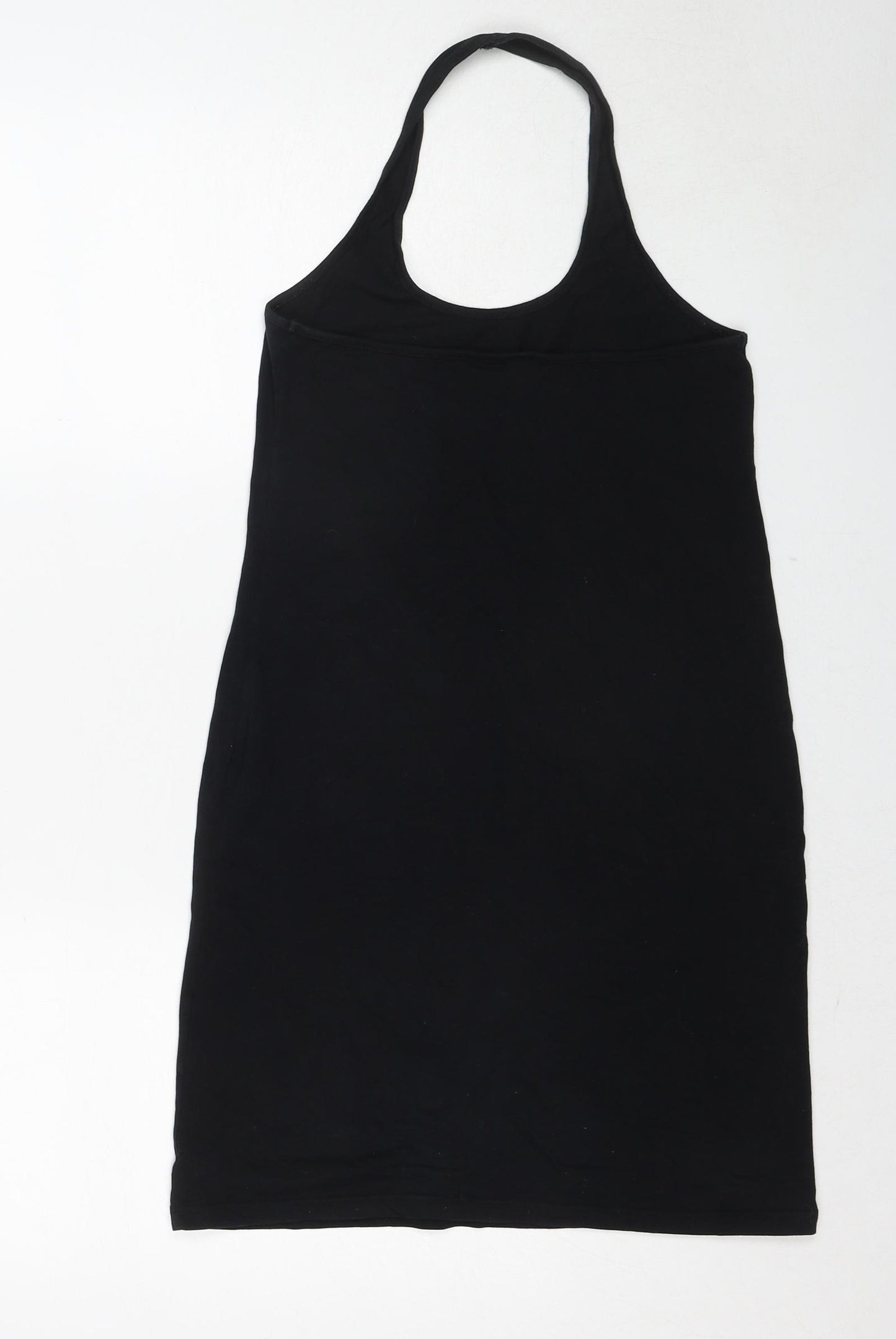 COLLUSION Womens Black Cotton A-Line Size 12 Halter Pullover