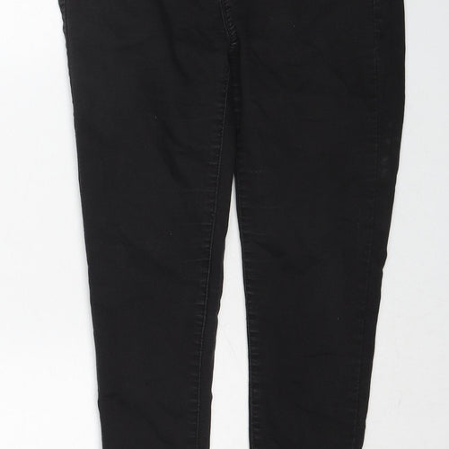 Dorothy Perkins Womens Black Cotton Jegging Jeans Size 8 Regular Zip