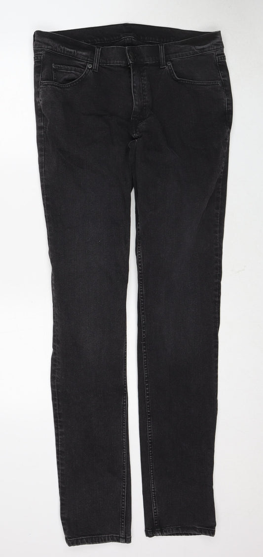 Cheap Monday Mens Black Cotton Skinny Jeans Size 33 in L36 in Regular Zip
