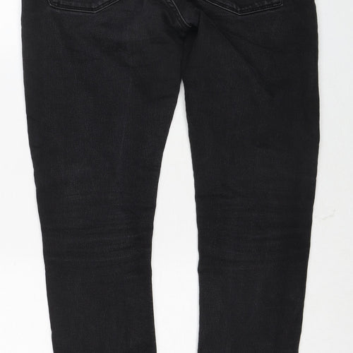 ASOS Mens Black Cotton Skinny Jeans Size 32 in L30 in Regular Zip
