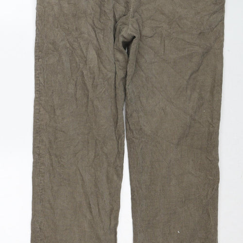 EWM Mens Beige Cotton Trousers Size 34 in L29 in Regular Zip