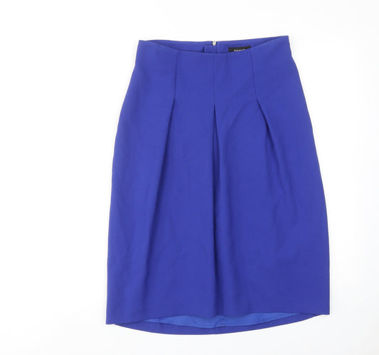 Autograph Womens Blue Polyester Tulip Skirt Size 8 Zip