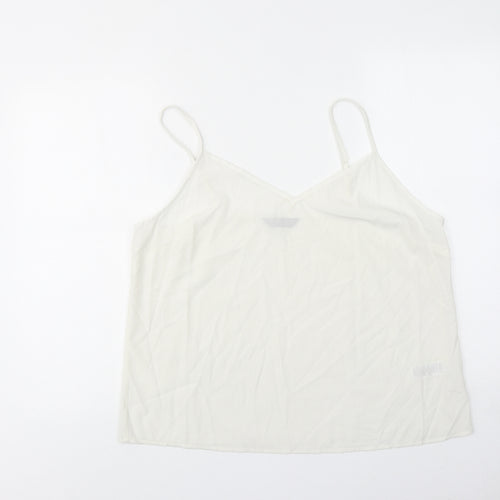 Marks and Spencer Womens White Polyester Camisole Tank Size 16 V-Neck