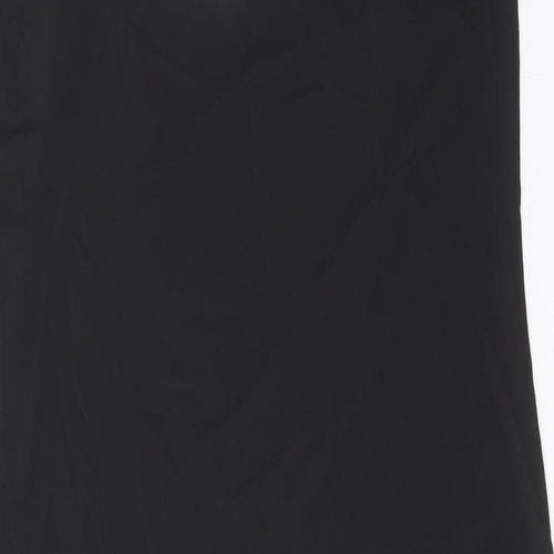 Marks and Spencer Womens Black Polyester Tank Dress Size 16 V-Neck Pullover