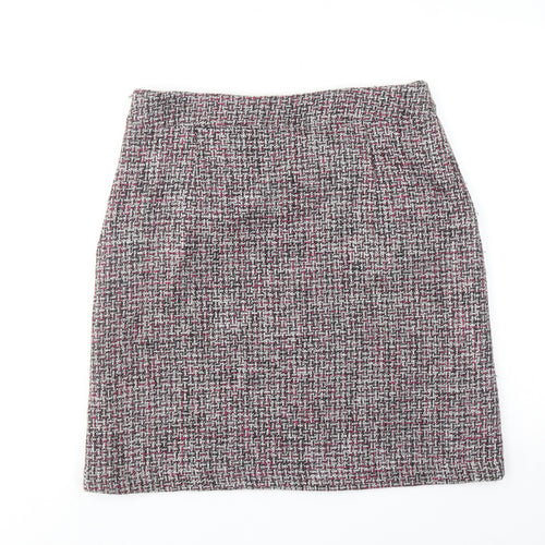 Laura Ashley Womens Pink Polyester A-Line Skirt Size 12 Zip