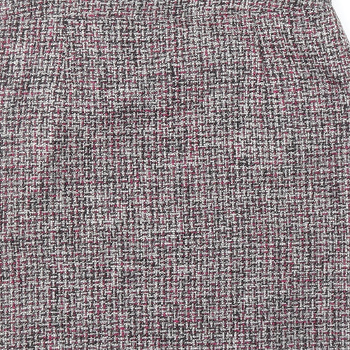 Laura Ashley Womens Pink Polyester A-Line Skirt Size 12 Zip