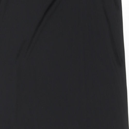 Marks and Spencer Womens Black Polyester Slip Dress Size 14 Square Neck Pullover