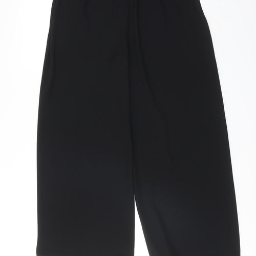 Frank Usher Womens Black Polyester Trousers Size 12 Regular
