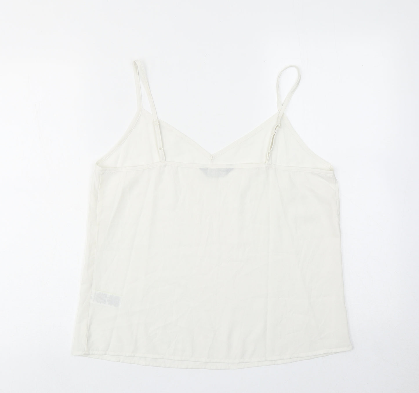 Marks and Spencer Womens White Polyester Camisole Tank Size 12 V-Neck