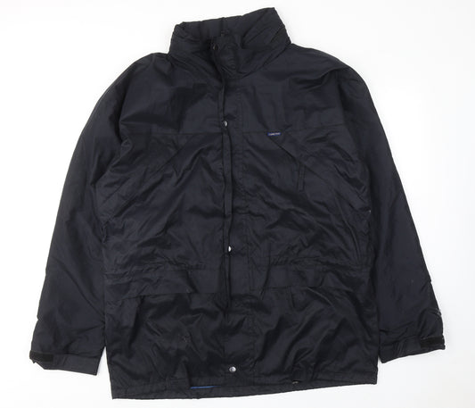 Himalaya Mens Black Windbreaker Jacket Size XL Zip