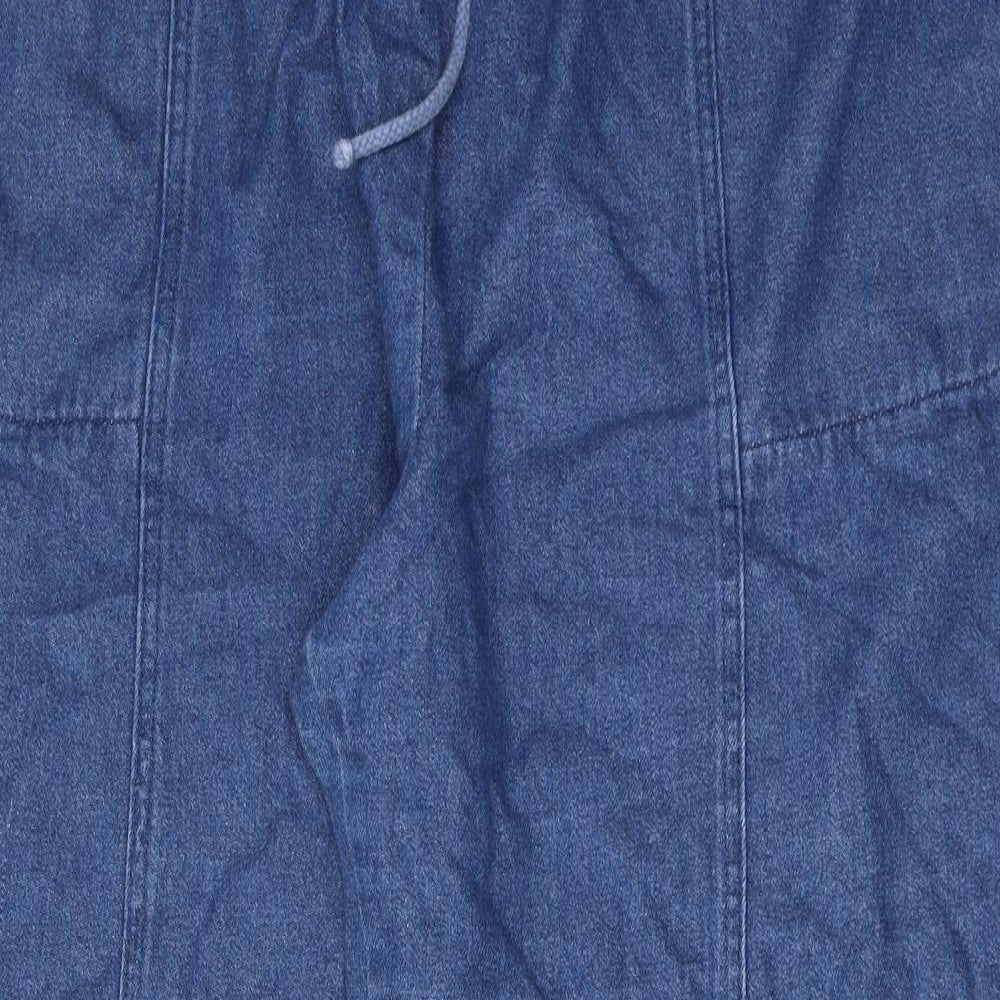 Anthology Womens Blue Cotton Straight Jeans Size 24 Regular Drawstring