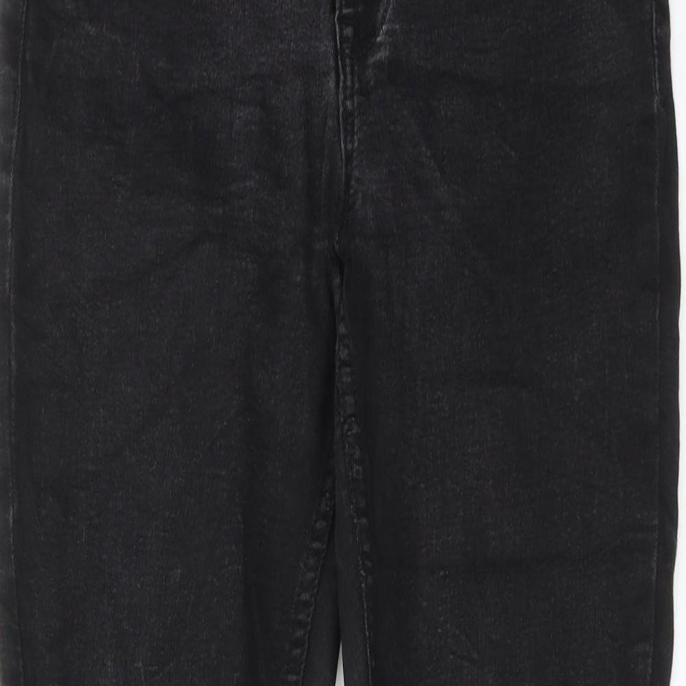 New Look Womens Black Cotton Skinny Jeans Size 10 Regular Zip