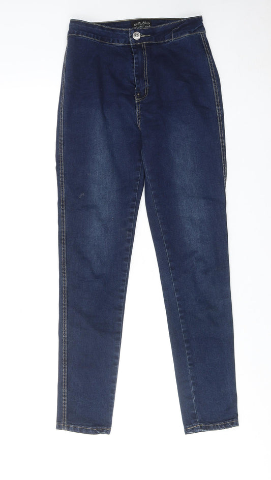 Denim Club Womens Blue Cotton Skinny Jeans Size 10 Regular Zip