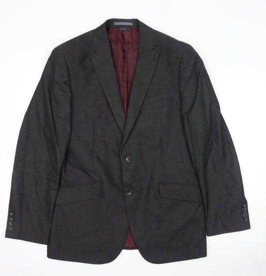 Marks and Spencer Mens Grey Polyester Jacket Suit Jacket Size 40 Regular