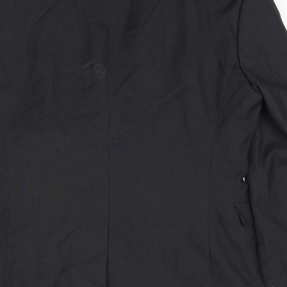 H&M Mens Black Polyester Jacket Suit Jacket Size 40 Regular