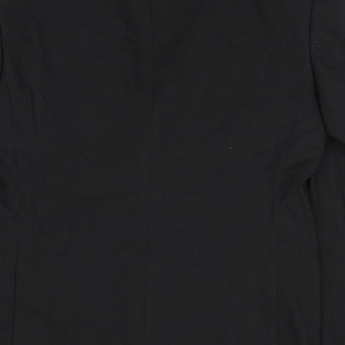 Marks and Spencer Mens Black Polyester Tuxedo Suit Jacket Size 38 Regular - Shoulder Pads