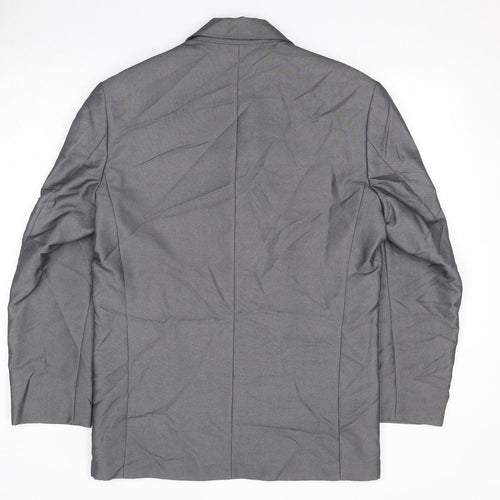 Stonebridge Mens Grey Polyester Jacket Blazer Size 38 Regular