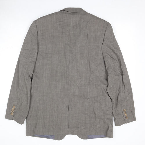 Ted Baker Mens Grey Geometric Wool Jacket Suit Jacket Size 40 Regular