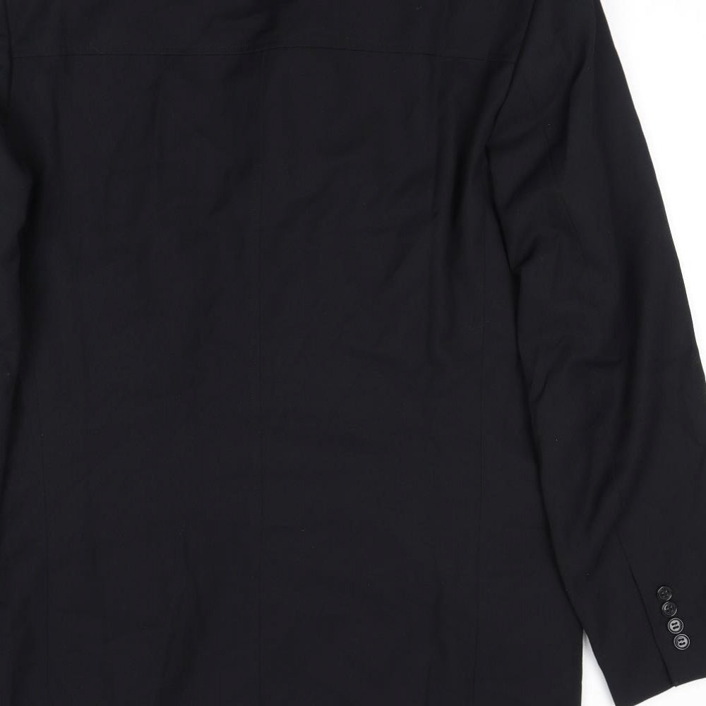 NEXT Mens Black Polyester Jacket Blazer Size 42 Regular - Shoulder Pads