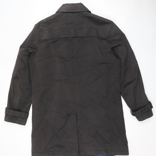Rhino Mens Brown Overcoat Coat Size M Zip