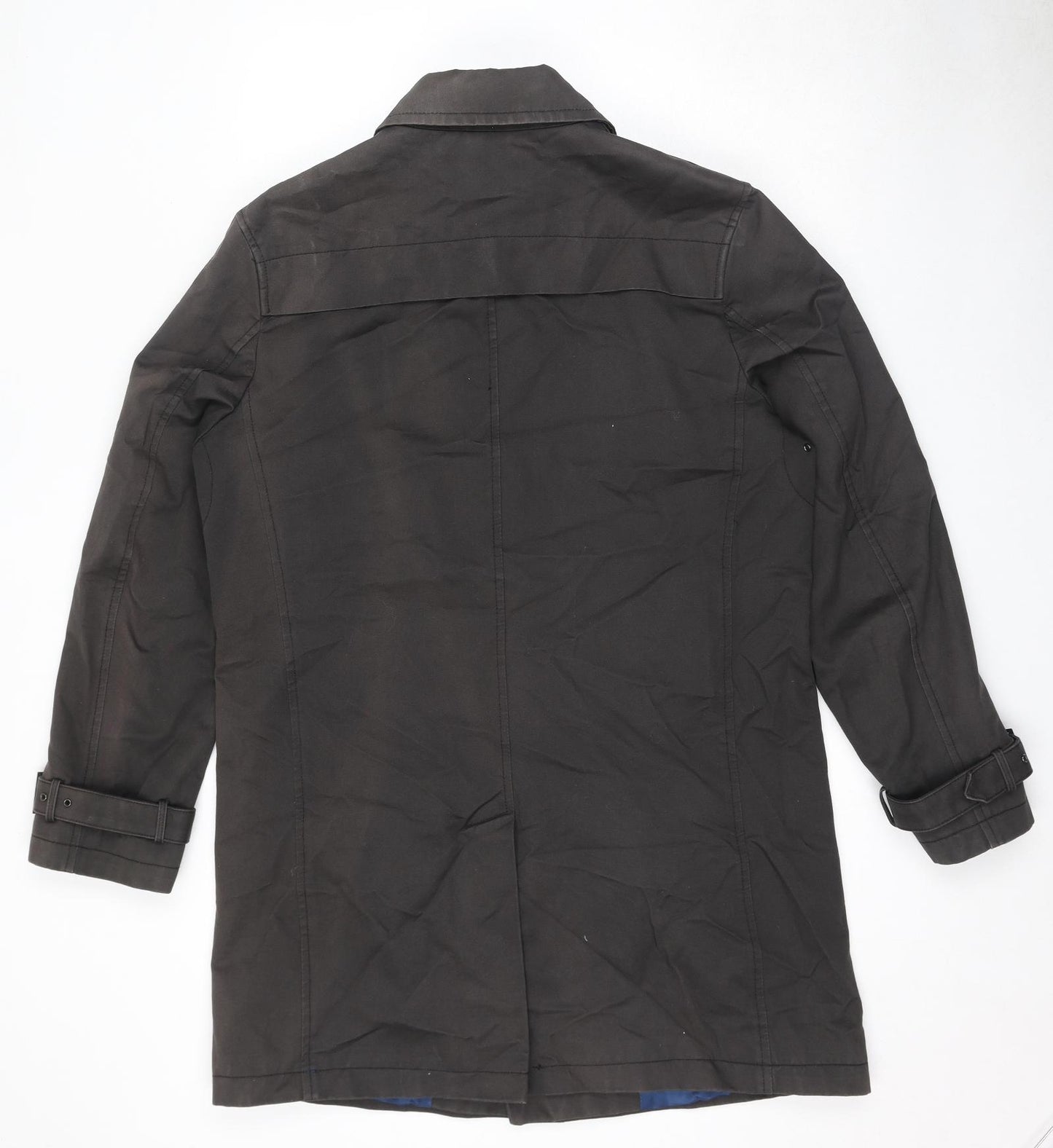 Rhino Mens Brown Overcoat Coat Size M Zip
