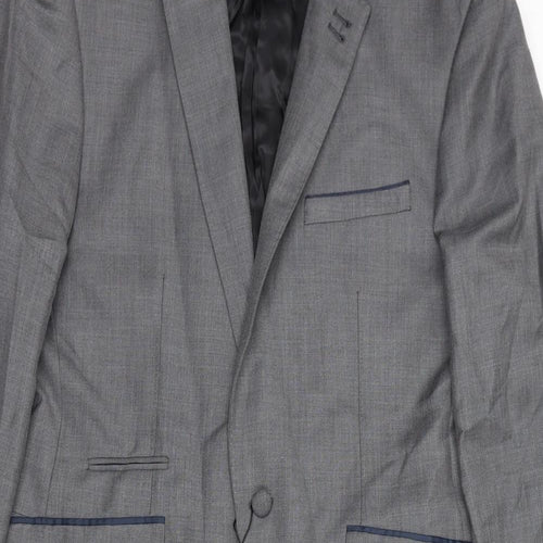 The Grateful Thread Mens Grey Polyester Jacket Suit Jacket Size 42 Regular